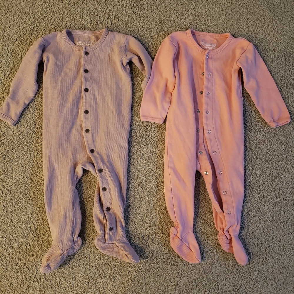 Loved baby button up sleepers